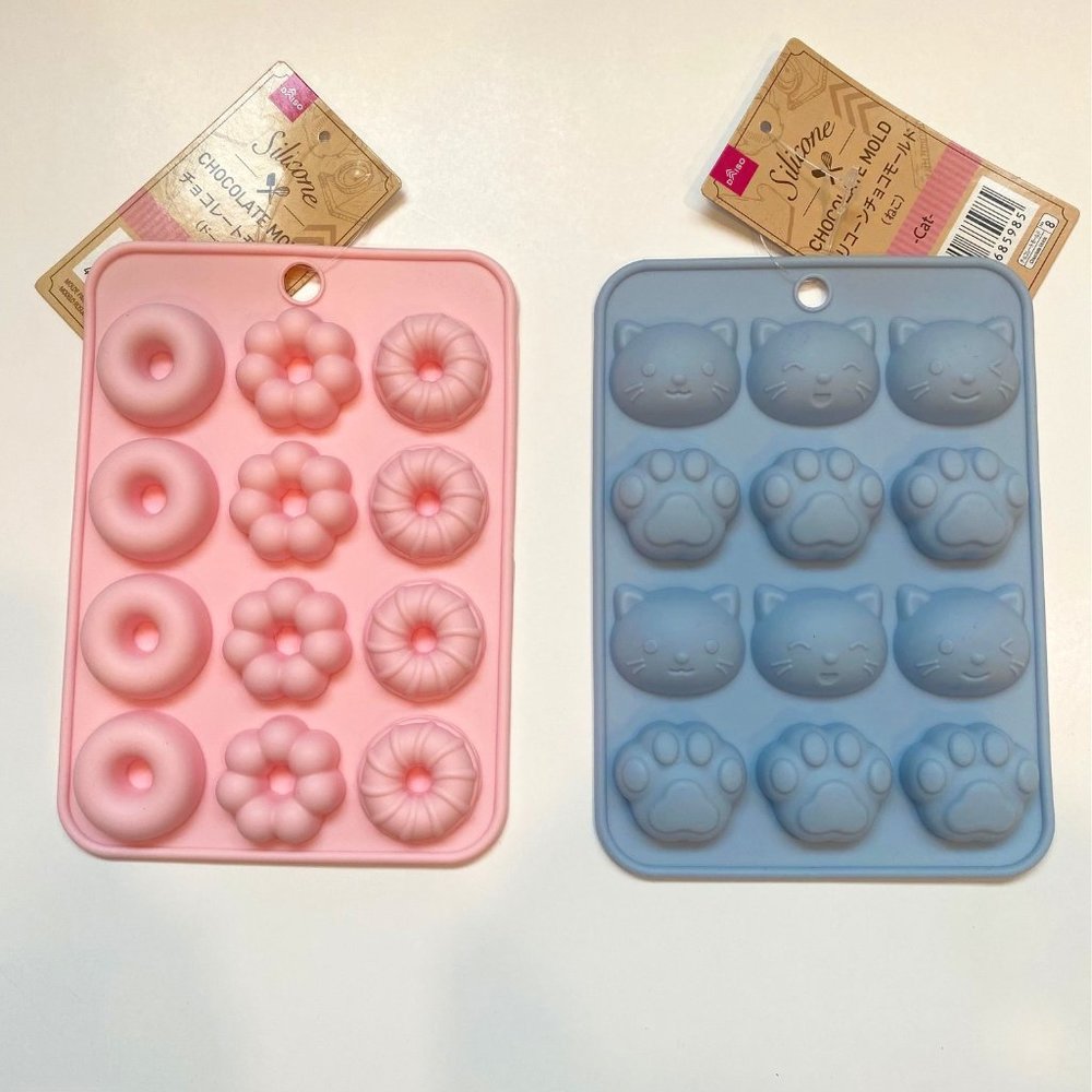 NWT Daiso Donut & Kitty Silicone Molds